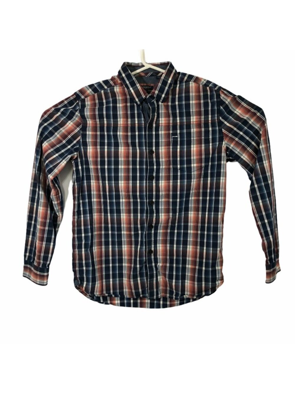 Astronomy Button Up Shirt Boys XL Black Blue Red Plaid Pocket Casual Top